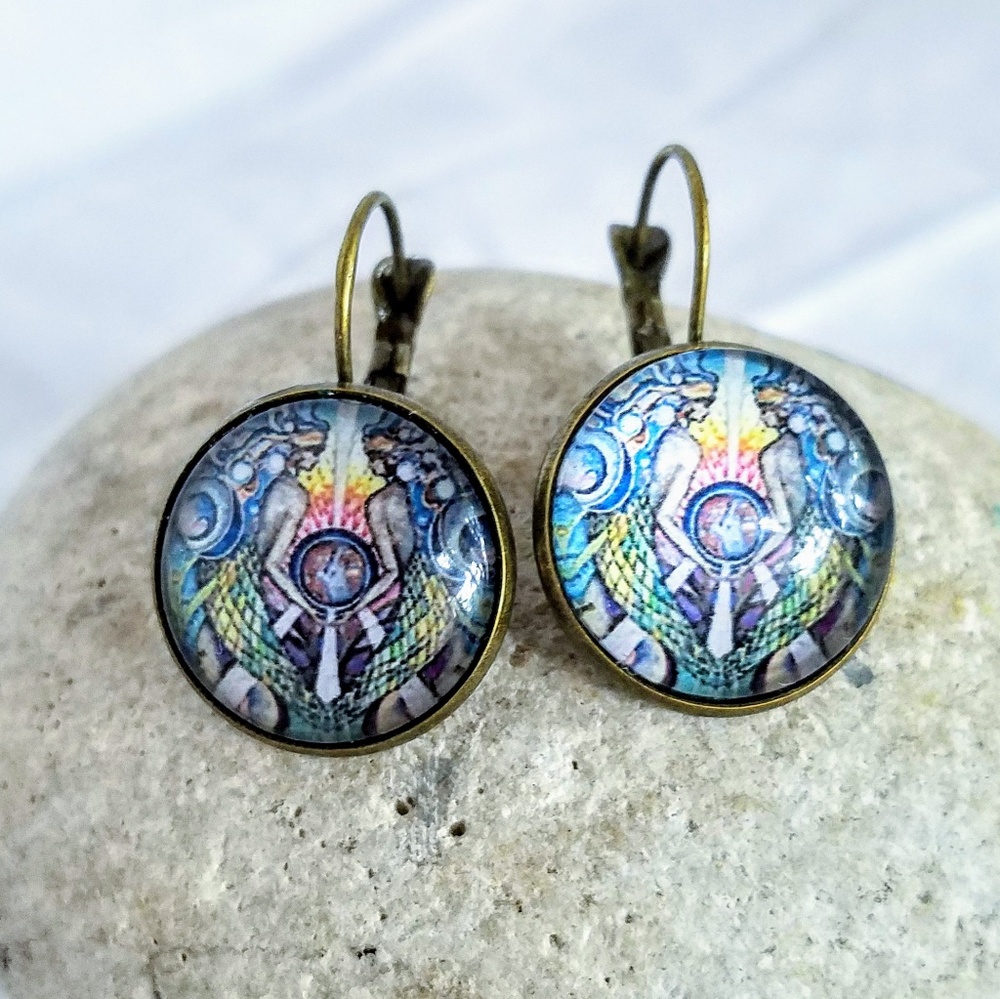 Allergy-Safe 🧜‍♀️Mermaid Sunset🧜‍♀️ Earrings